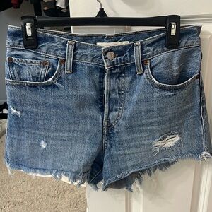 Levi’s Size 28 Denim “Wedgie” Short with Distressing